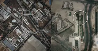 স্যাটেলাইট ছবিতে ইরানের বিমানবাহিনীর সদর দপ্তরসহ একাধিক স্থাপনায় ক্ষয়ক্ষতি